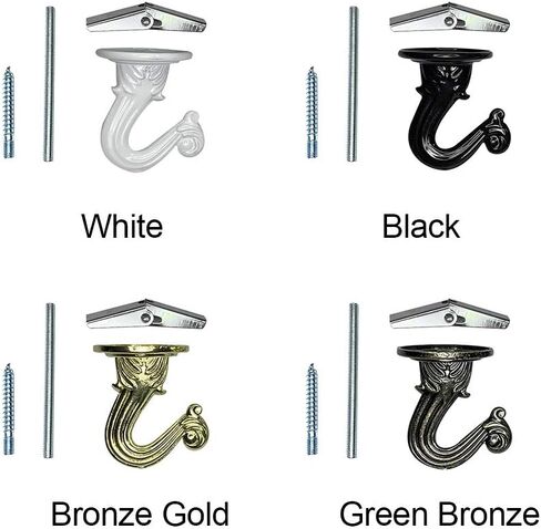 6 مجموعات من خطافات السقف من Xiaokeis، وخطافات تبديل غنيمة مع أجنحة تبديل الأجهزة لتركيب السقف وخطافات معدنية شديدة التحمل لتعليق النباتات والسلة والمظلة (أسود) in Kuwait