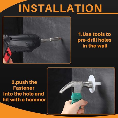 250 Pcs 10cm Heavy Duty Plastic Insulation Masonry Fasteners, Durable Anchors Fasteners for Fixing and Fastening Rigid Foam Insulation Board Panels in Saudi Arabia