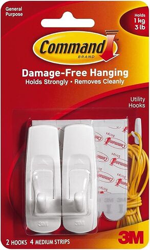 Command Utility Hooks Value Pack, Medium, White, 8-Hook in Saudi Arabia