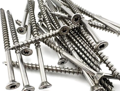 #10 × 4 "مسامير الفولاذ المقاوم للصدأ 50 حزمة ستار درايف T25 قطع الخشب نوع التنصت الذاتي 17 نقطة 305 درجة مقاومة للتآكل الكم فورج السحابات in Kuwait
