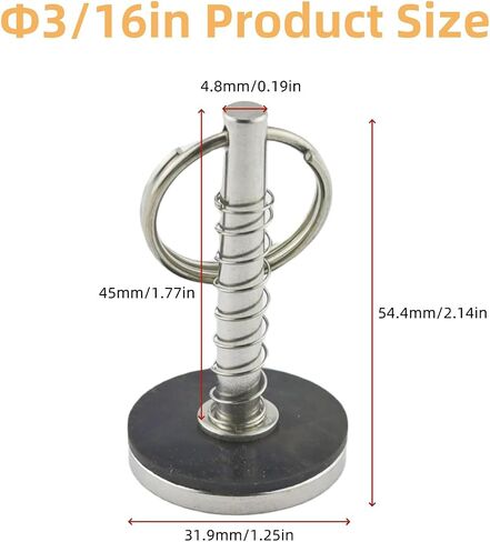 316 Stainless Steel Marine Hatch Cover Pull Handle with Spring Hidden Pin Button, Hatch Cover Pin Bin Door Pull Rings for Fishing Boat Yacht, silvery in Saudi Arabia