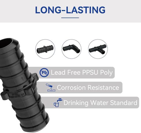 (Pack of 60) 1/2" PEX Fittings,90 Degree Elbow (20 PCS) + Tee (20 PCS) + Straight Coupling (20 PCS),Pex Brass Crimp Fitting Combo for PEX Pipe Tubing Connection,ASTM F1807 in Saudi Arabia