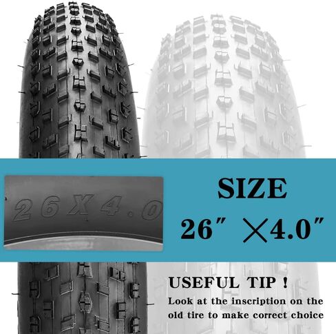 SIMEIQI 2 Pack 26 x 4.0 بوصة إطار دراجة سمينة زوج من إطار دراجة الثلج الكهربائية القابلة للطي in Kuwait