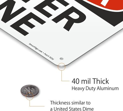 SmartSign "Danger - Water Line" Sign | 7" x 10" Aluminum in Saudi Arabia
