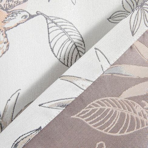 VOGOL Decorative Kitchen Curtain Valance, Floral Leaves Pattern Drapes for Living Room, 1 Panel Light Filtering Rod Pocket Window Treatment, 52 x 18 in in Saudi Arabia