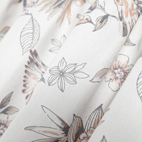 VOGOL Decorative Kitchen Curtain Valance, Floral Leaves Pattern Drapes for Living Room, 1 Panel Light Filtering Rod Pocket Window Treatment, 52 x 18 in in Saudi Arabia