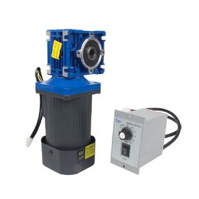 CNCTOPBAOS AC 110V 120W Worm Gear Motor 1600RPM 18N.m High Torque with Speed Governor Controller,Adjustable Variable Electric Geared Motor NMRV30 Worm Gearbox Reducer Ratio 1:10,14mm Output Shaft