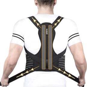 Posture Corrector for Women and Men - Back Brace Back Support Belt with Breathable, Fully Adjustable Straightener, Improve Lumbar Support Belt Lower Back Pain Relief (L, 31'-52')