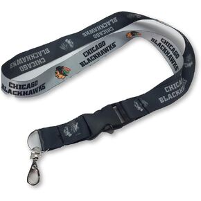 WinCraft Chicago Blackhawks Tonal Two Sided Detachable Lanyard Key Badge Holder