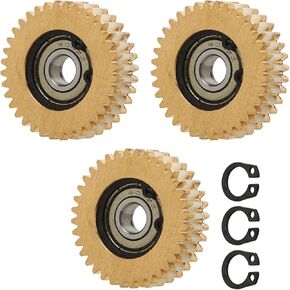 OUKENS 3 PCS Electric Bicycle 36T Motor Gears, Light Weight 38mm Copper Bicycle Motor Gear Set for Scooter,Electric Bicycle Replacement Part Gear Accessories