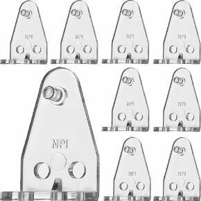 4 PCS Window Blinds Hold Down Brackets 1 inch Clear Plastic Bottom Rail Hold Clips