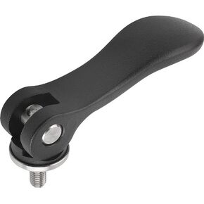 Kipp 04232-2011A4X40 Cam Levers with 3/8-16" External Thread, Inch, Steel Surface Finish, 40 mm Screw Length, Size 2