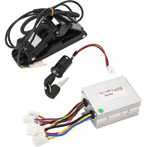 DAUERHAFT Electric Speed Pedal, Aluminum Shell Speed Motor Controller Kit Long Lasting Fast Heat Dissipation 24V 500W for DIY