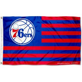 WinCraft Philadelphia 76ers Americana Stripes Nation 3x5 Flag