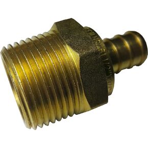 5 Pieces XFITTING 1/2" Pex x 3/4" Male Adpater, NPT Threaded, Brass