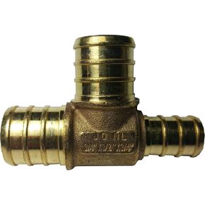 25 PIECES XFITTING 3/4" X 1/2" X 3/4" PEX REDUCING TEE BRASS CRIMP FITTINGS - BRASS