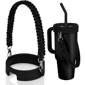 Greant Water Bottle Strap for HydroFlask Travel Tumbler 40 oz and 32 oz, Water Bottle Handle For Hydro Flask Tumbler with Handle, Black