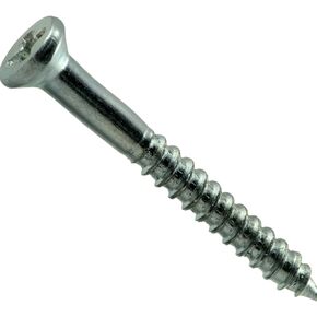 014973291822 Phillips Flat Wood Screws, 4 x 1, Piece-100, zinc
