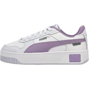 PUMA Women's Carina Street Sneaker, White-Pale Plum-Silver Mist, 8
