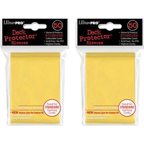 (100x) Ultra PRO Yellow Deck Protectors Sleeves Standard MTG Colors