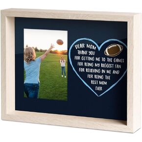 ChalkTalkSPORTS Premier Football Photo Frame | Dear Mom Heart