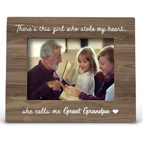 FONDCANYON Great Grandpa Picture Frame - Great Grandpa Frame, Great Grandpa Frames For Pictures, This Girl Who Calls Me Great Grandpa Photo Frame(5x7 Inch Photo)
