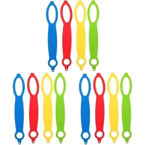Hemoton 12pcs Water Bottle Carrier Grip Silicone Water Handle Grip Portable Water Bottle Strap Outdoor Bottle Holder Band for Bike Gym Running