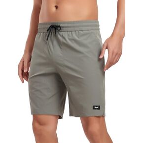 Seaskin Mens Board Shorts Quick Dry Swim Trunks with Zipper Pockets