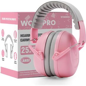 WORKPRO Safety Ear Muffs, NRR 25 dB, Noise Cancelling Headphones for Kids