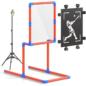 Baseball Strike Zone Target - Interchangeable Transparent Or Fabric Targets,Sturdy PVC Frame, Adjustable Tripod Stand, Ideal for Plastic Balls Training and Games