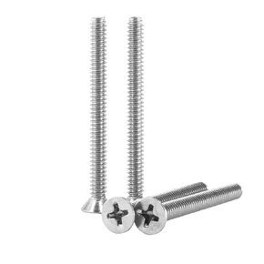30 PCS #6-32 * 1-1/2" Countersunk Flat Head Machine Screws, Phillips Drive Screws, 304 Stainless Steel Screws, Full Thread Screws, Coarse Thread Screws