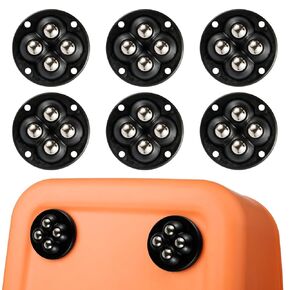 8pcs Mini Appliance Wheels, Self Adhesive Mini Caster Wheels 360 Degree Rotation Mini Swivel Wheels for Kitchen Appliance Small Furniture Coffee Makers Air Fryers (Black)