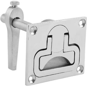 Qiilu Stainless Steel Boat Floor Lock, Flush Mount Floor Lock Hatch Latch Hardware Accessory for Marine Boat
