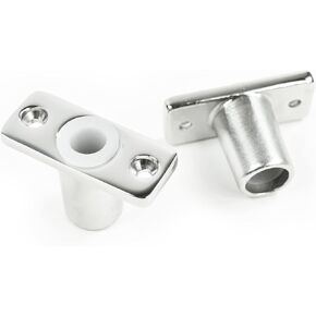 MARINE CITY 316 Grade Polished Stainless Steel 1/2 Inches Shank Top Mount Rowlock/Oarlock Socket for Boats – Yachts – Ships (Pack of 2)