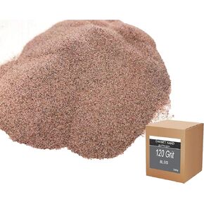 #120 Grit Sandblaster Sand Sand Blasting Media 55 Lbs Garnet Abrasive Garnet Sand for Blasting and Waterjet Cutting Abrasive Media, Fine Grade for Metal, Sandblasters, Blasting Cabinet, Blasting Guns