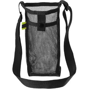 PATIKIL Water Bottle Bag, Mesh Portable Bottle Holder Carrier Adjustable Shoulder Strap for Sports Hiking Camping