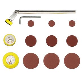Sander Sanding Tool with Sanding Disc Bowl Sanding Tool Used for Woodworking Wood Turning on Lathe with 1" 2" and 3" Foam Loop Sander Pad and 90pcs Sandpaper