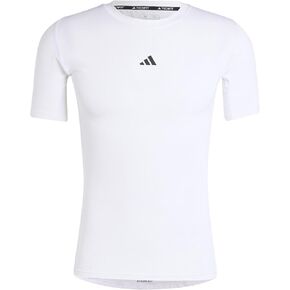 adidas Men's Tall Size Techfit Compression Training T-Shirt, White
