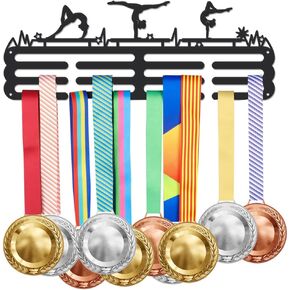 SUPERDANT Triathlon Medal Holder Display Swimming Cycling Running Medal Hanger Hanger Rack Frame for Over 60 Medals and Ribbon Display Holder Rack with Easy Hanging Gift for Athletes