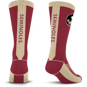 For Bare Feet NCAA FLORIDA STATE SEMINOLES MVP Crew Sock Team Color Medium