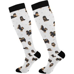 Fisyme Socks for Women Men, Warm Comfort Athletic Crew Running Hiking Cycling Compression Socks