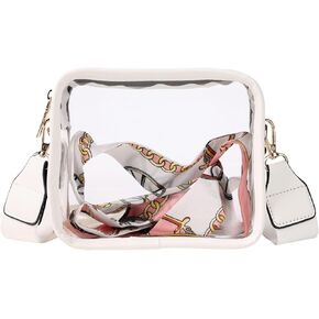 محفظة شفافة للنساء، حقيبة كروس شفافة معتمدة من الاستاد، حقيبة تعليق صغيرة شفافة، محفظة لطيفة للحفلات الرياضية، هدية عيد الميلاد الجمالية للنساء والفتيات in Kuwait