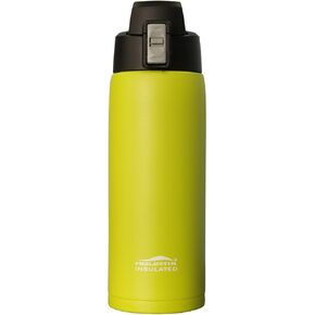 Aquatix (Vapor Lime, 21 Ounce) Yellow Light Green Pure Stainless Steel Double Wall Vacuum Insulated Sports Water Bottle with Convenient Flip Top - Keeps Drinks Cold for 24 Hours, Hot for 6 Hours