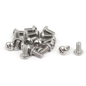 uxcell M3x6mm 304 Stainless Steel Button Head Torx Security Machine Screws 20pcs