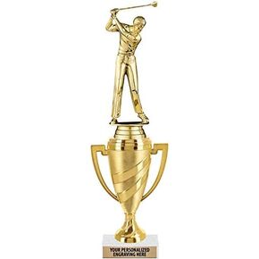 Crown Awards Dog Trophy, 10" Silver Cup Coon Hound in Tree Trophies with Engraving Included Prime