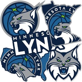Desert Cactus Minnesota Lynx Stickers WNBA Women's National Basketball Association Officially Licensed Sticker Vinyl Decal Laptop Water Bottle Car Scrapbook (Type 2-2)