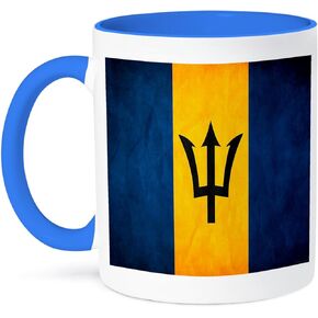 3dRose Barbados Flag Mug, 11 oz, Multicolor