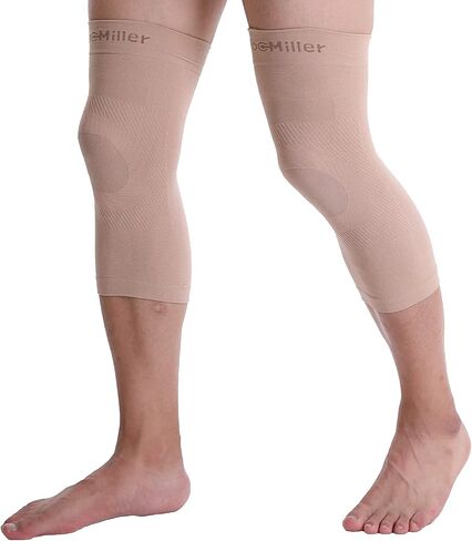 Doc Miller Knee Compression Sleeve Brace for Men & Women (Pair) Best Support for Workout Running ACL Arthritis Pain Relief in Kuwait