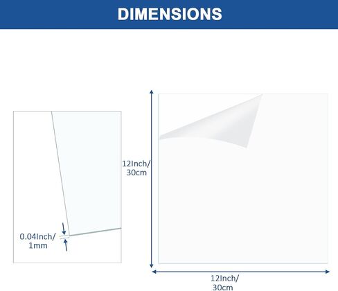 6 Pack Clear Plexiglass Sheets 8×10"×0.04" Thin PET Plexiglass Sheets for Craft Projects Easy-Process Transparent Flexible Plastic Blanks Sheeting for Picture Frames in Saudi Arabia