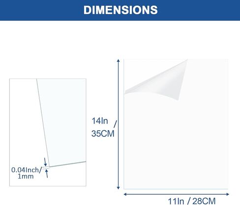 6 Pack Clear Plexiglass Sheets 8×10"×0.04" Thin PET Plexiglass Sheets for Craft Projects Easy-Process Transparent Flexible Plastic Blanks Sheeting for Picture Frames in Saudi Arabia